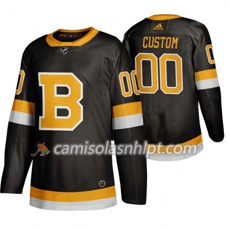 Camisola Boston Bruins Personalizado Adidas 2019-2020 Preto Authentic - Homem